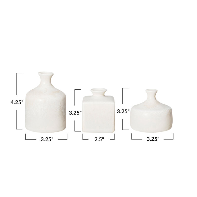 Vases en grès variés avec glacis réactif