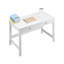 Petit bureau avec tiroirs, bureau pour enfants pour la chambre à coucher, table d'étude simple et moderne pour le dessin, la lecture, l'écriture, table de rangement rectangulaire en MDF pour la maison, le bureau, blanc