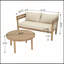Ensemble de conversation 4 pièces avec causeuse et 2 coussins hydrofuges