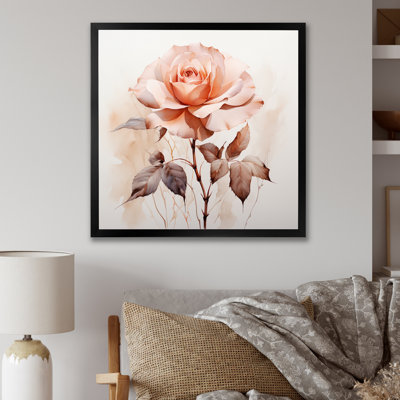 " Peach Beige Minimalism Peach Flower "