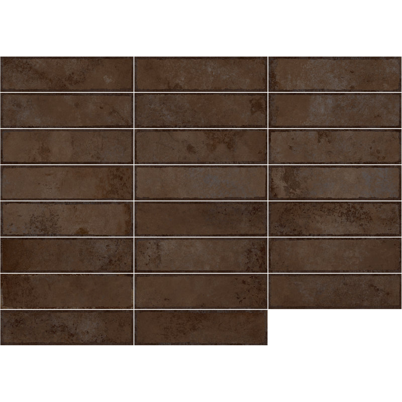 Huntley 3" x 12" Ceramic Wall Tile, Brown