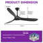 Solid Wood Ceiling Fan With Remote,3 Blade Reversible Dc Motor, Quiet Cooling For Living Room Or Bedroom-1597329670-1596666740