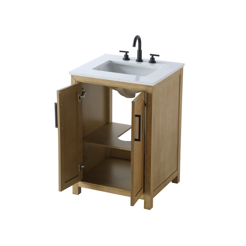 Meuble-lavabo simple 24 po, Lin chêne