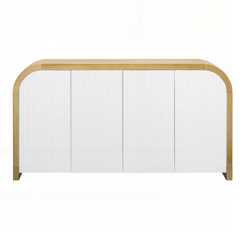 4-Door Storage Console Table, Wood