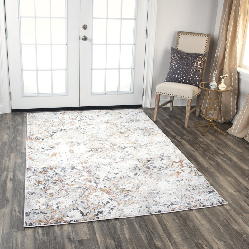Tapis gris / brun Shockey, Rectangle 3 pi 11 po x 5 pi 6 po