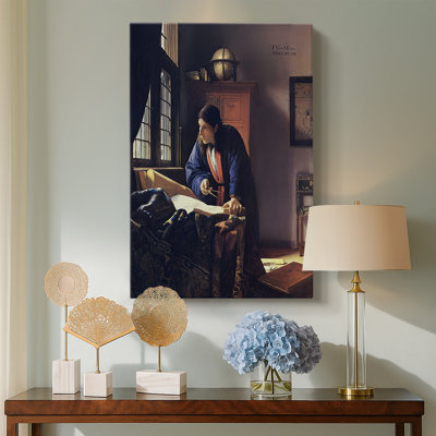 The Geographer -Gallery Wrapped Canvas by Johannes Vermeer