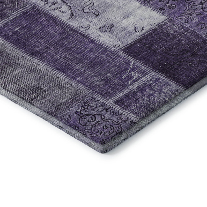 Tapis mauve Premium lavable à la machine, Rectangle 9 pi x 12 pi