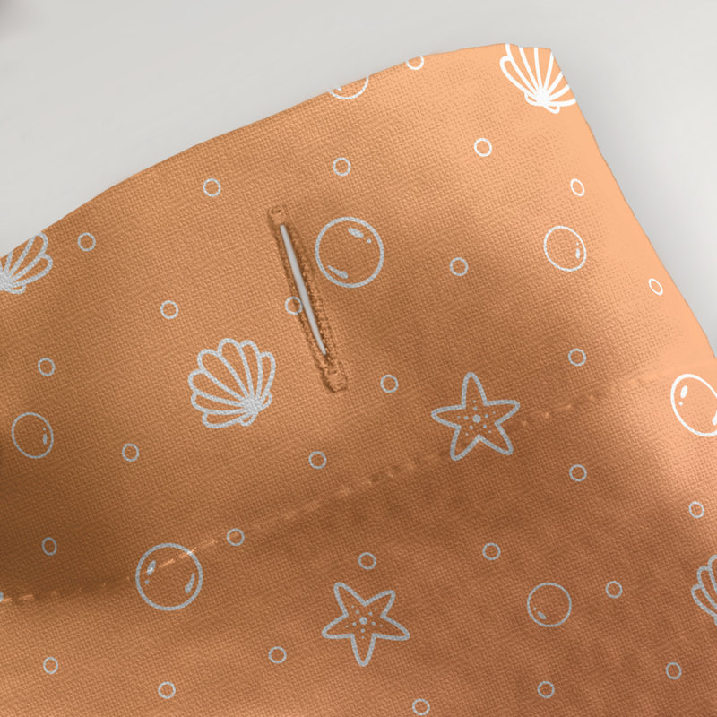 Rideau de douche Seashell, Rose / orange