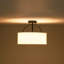 Plafonnier semi-encastré cylindrique rond 2 lumières Ralston-1431236336