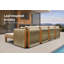 Ensemble de 6 meubles de patio modulaires en L, 1 repose-pieds et 1 table