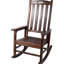Chaise berçante de véranda brune, siège surdimensionné, siège large, confortable, décoration intérieure / extérieure en bois de sapin à haut dossier, et compatibilité, assemblage facile-2120111324