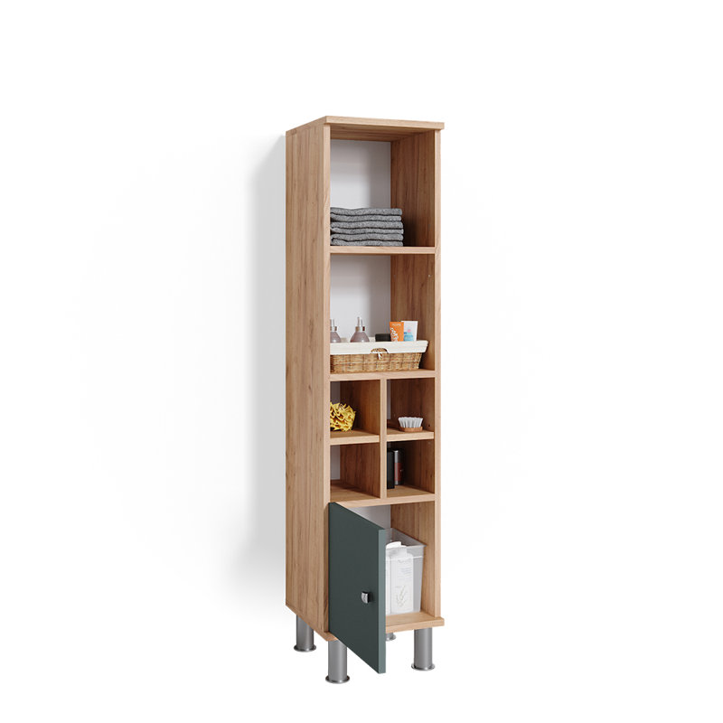 Birkhild 30Cm W x 130.6Cm H x 30Cm D Tall Bathroom Cabinet