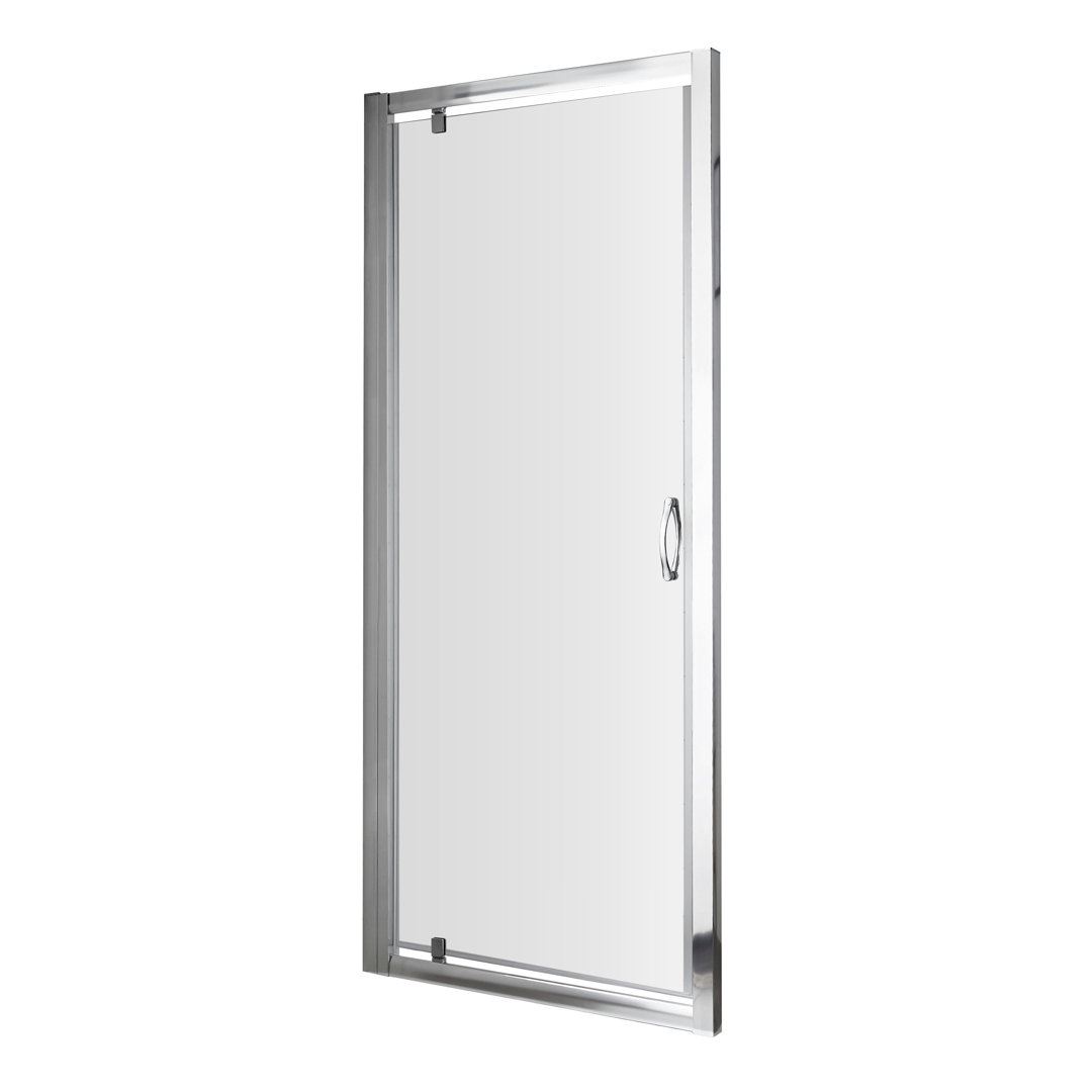 nuie Chrome Pivot Shower Door 700mm - 6mm Toughened Safety Glass - Reversible Outward Opening - Lifetime Guarantee - Image 3