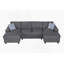 Canapé modulaire confortable en forme de U avec coussins moelleux, sièges polyvalents et chaises longues relaxantes pour le confort de la maison-1651554122