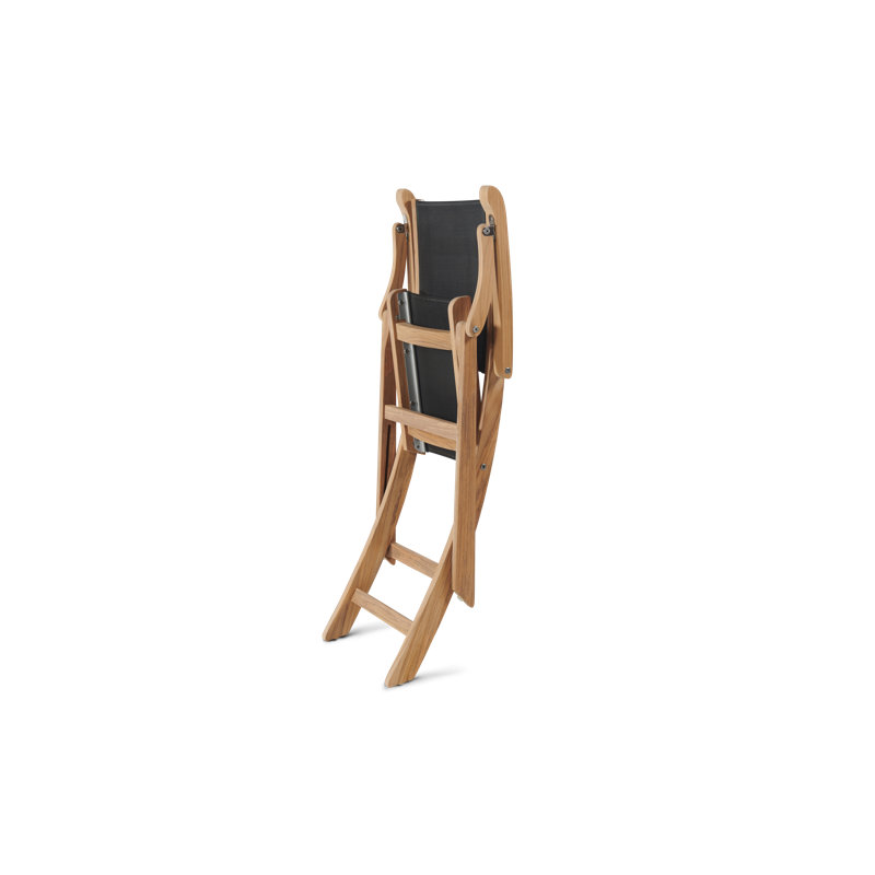 Stella Folding Dining Arm Chair, Black