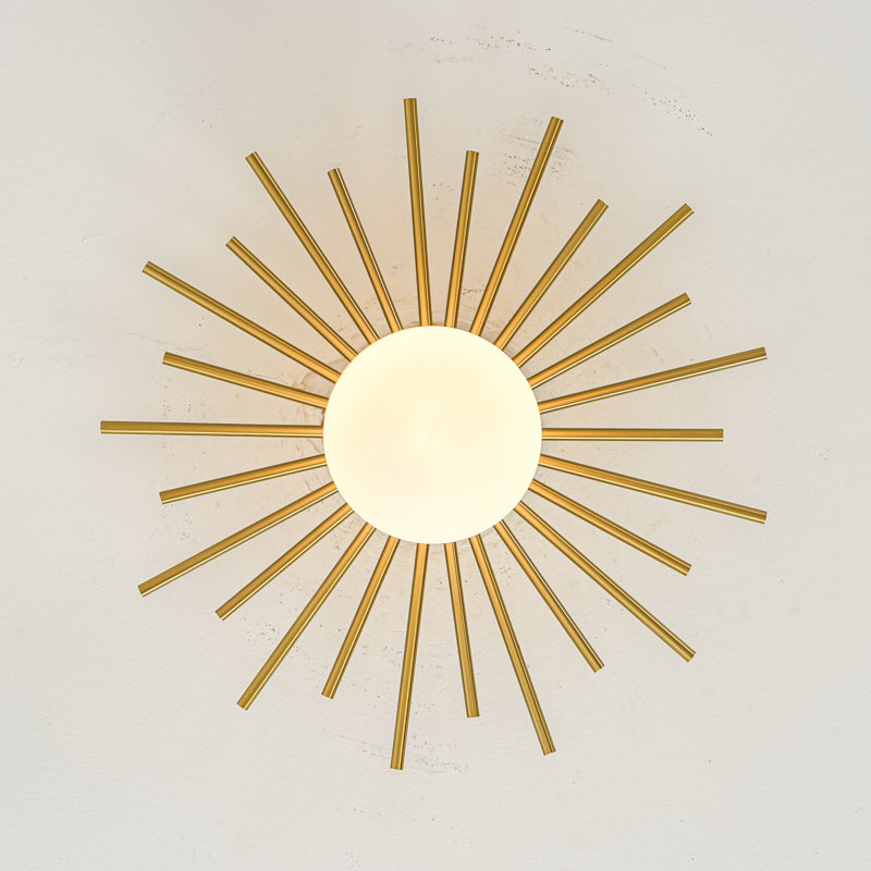 GlowCraft 1 - Light Star-Shaped Flush Mount Ceiling Light