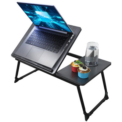 Foldable Laptop Bed Table with Cup Holder