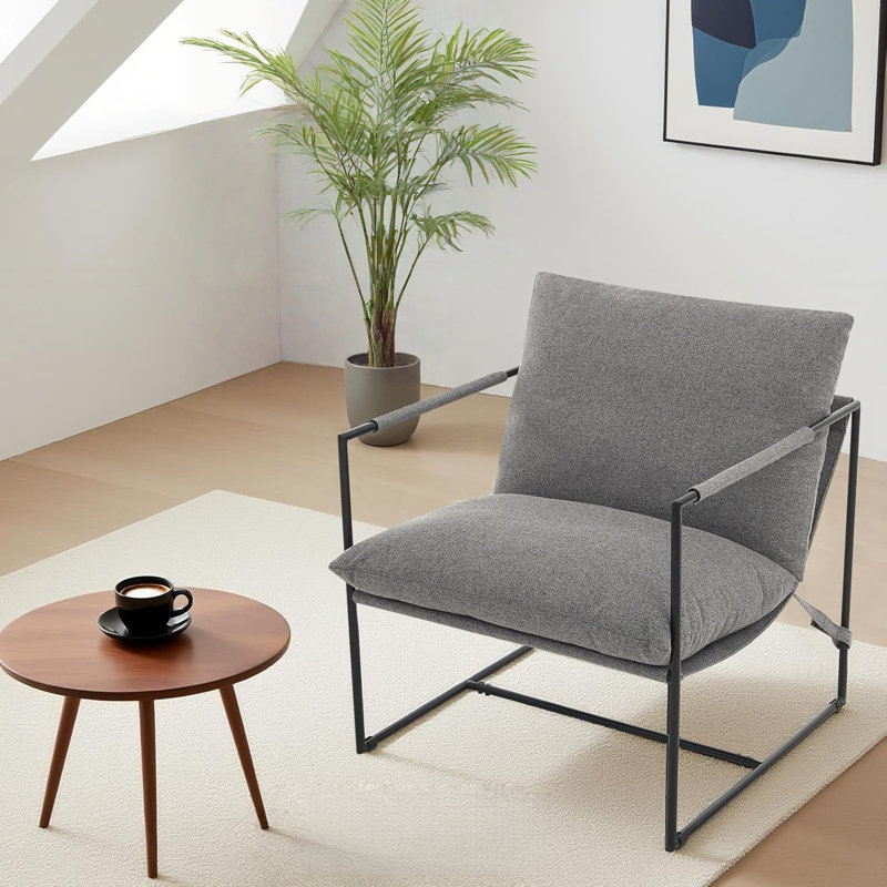 Upholstered Armchair, Grey