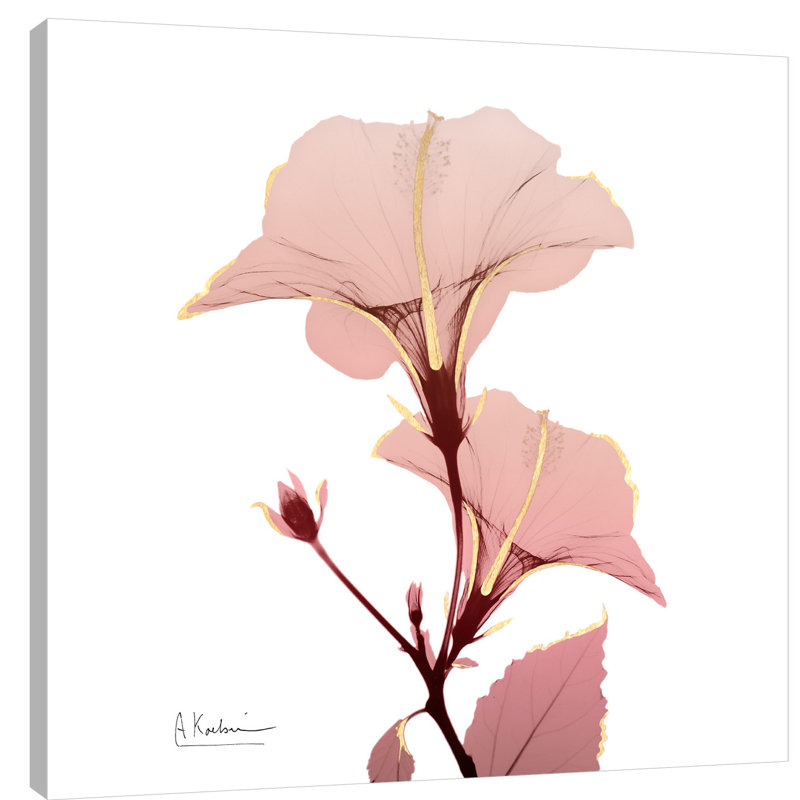 Golden Blush 1 - Wrapped Canvas Print, 30 cm H x 30 cm W