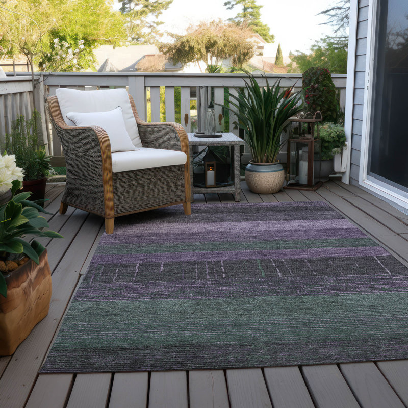 Tapis lavable intérieur / extérieur Keshira - LOOMlan, 10 pi x 14 pi
