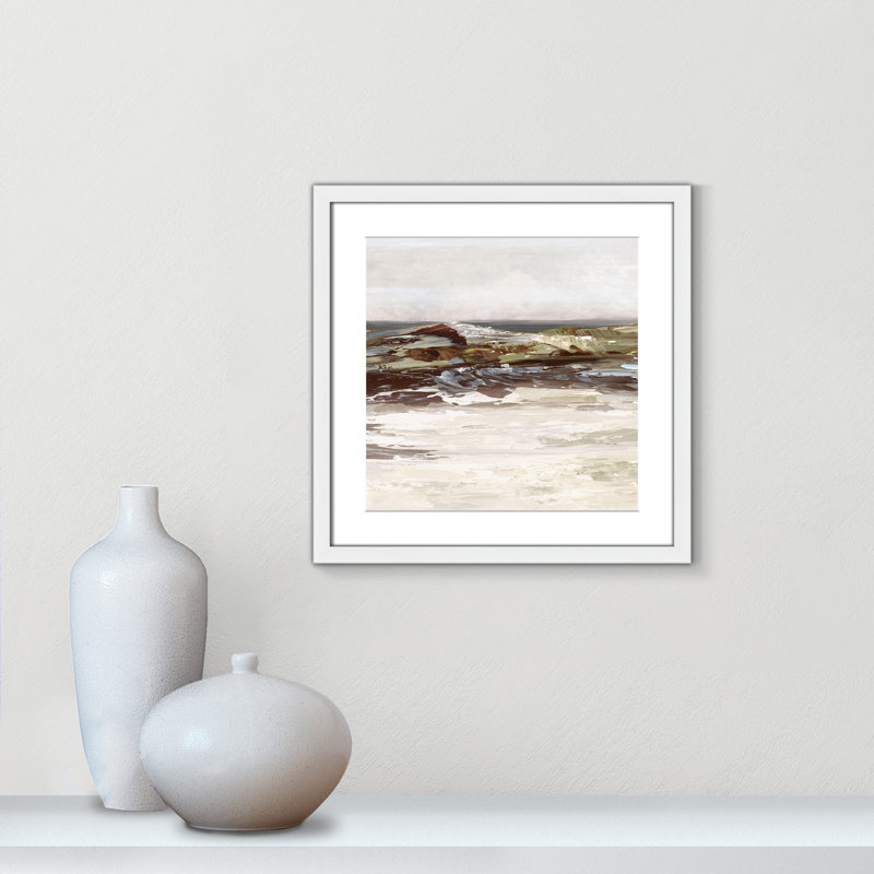 «Stoney Peak Print» par Casa Fine Arts, H 17 po x l 17 po x P 1,25 po, Reproduction encadrée blanche avec passe-partout