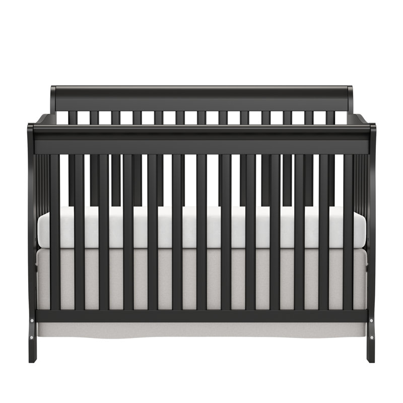 5-In-1 Convertible Crib, Black