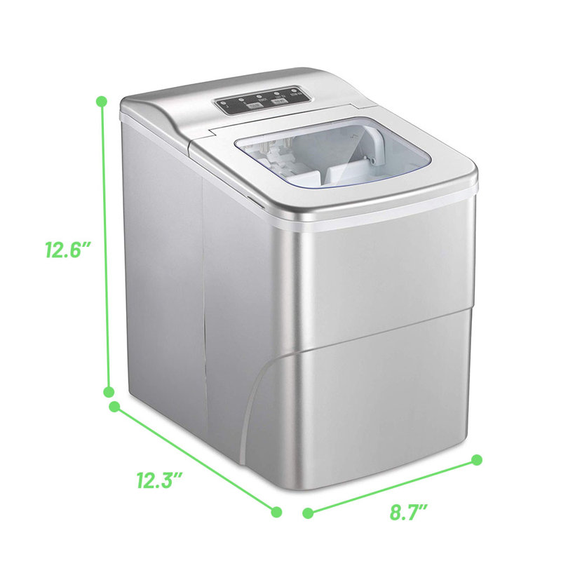 Machine à glaçons intégrée 8,86 "26 lb., Argent