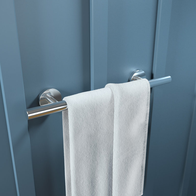 E & S Accessories Wall Mounted Towel Bar, 12", Chrome
