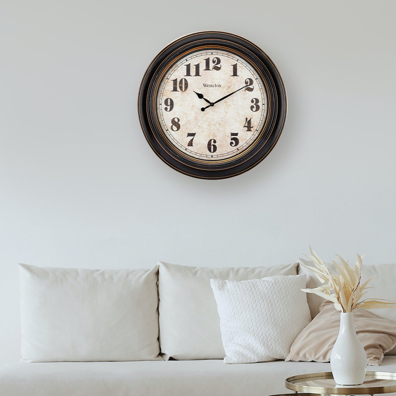 Westclox 15.5" Antique Bronze Finish Analog Wall Clock