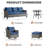 Maellys 9-Piece Patio Conversation Set With Thick Cushions, Swivel Gliders Seating Group With Ottomans And Side Tables-628779830