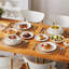 Service de table 16 pièces en céramique blanche 16 pièces - Service de table moderne en relief à nervures pour 4 personnes, comprenant assiettes, assiettes à salade, assiettes à soupe et bols - Articles essentiels pour les Fêtes, les mariages et les réceptions-363100771