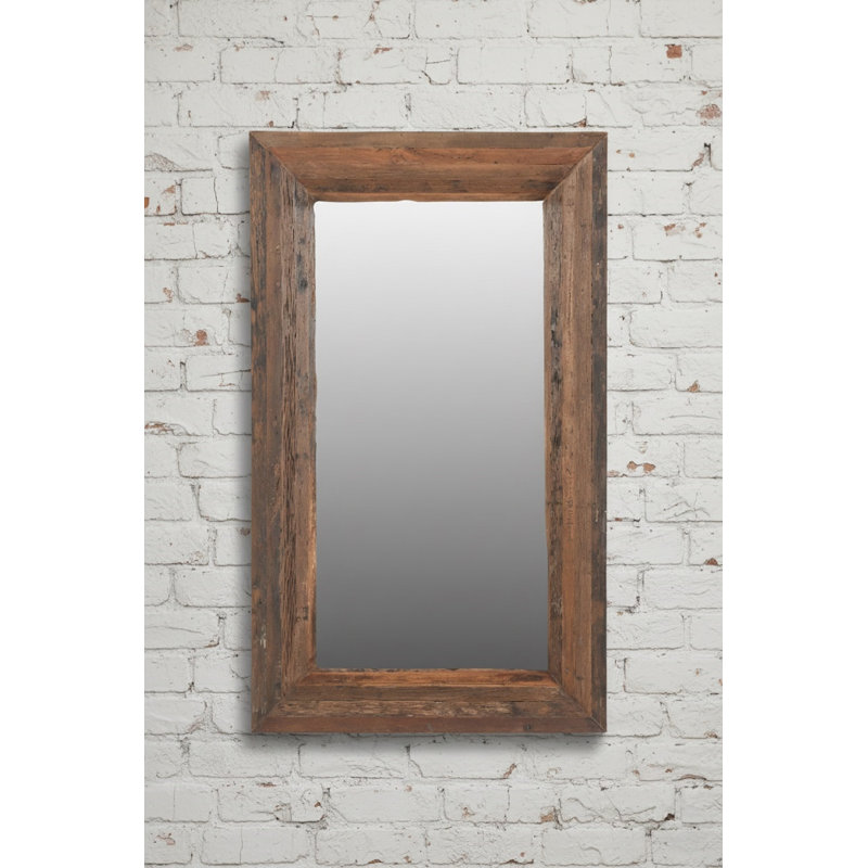 Wood Mirror Natural H 59" & W 35.5"