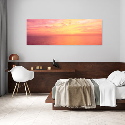 Clouds Over A Lake At Sunrise, Lake Michigan, Chicago, Illinois, Usa Tranquil Abstract Contemporary Nature Sunrise Wall Art