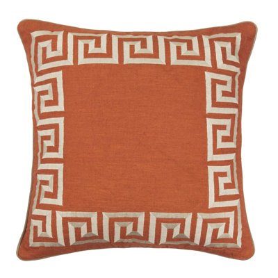 Embroidered Cotton Throw Pillow