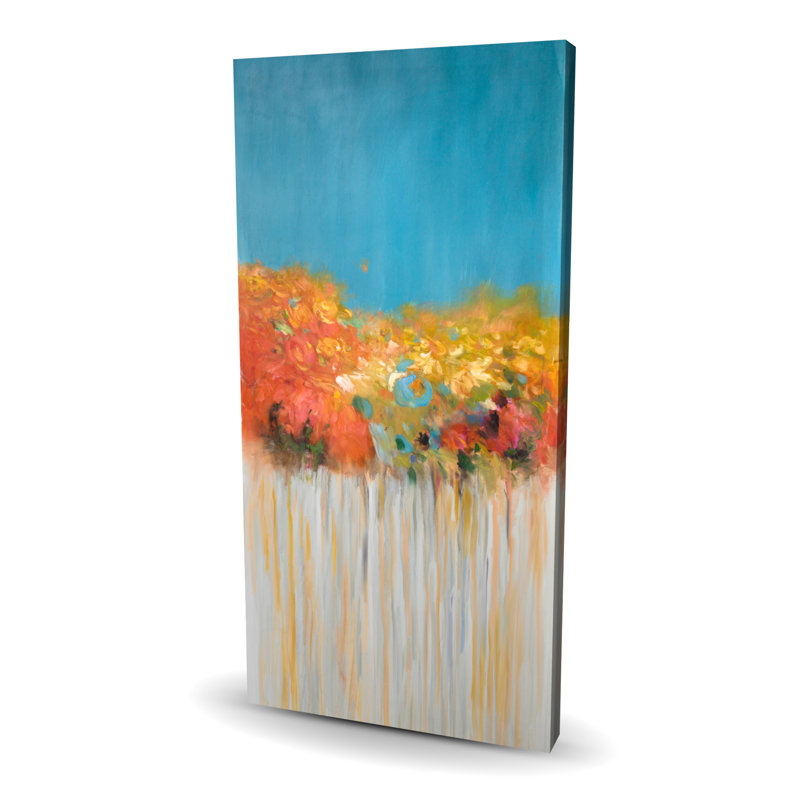 Fleurs colorées et abstraites sur toile | Shapes Office Home Decor