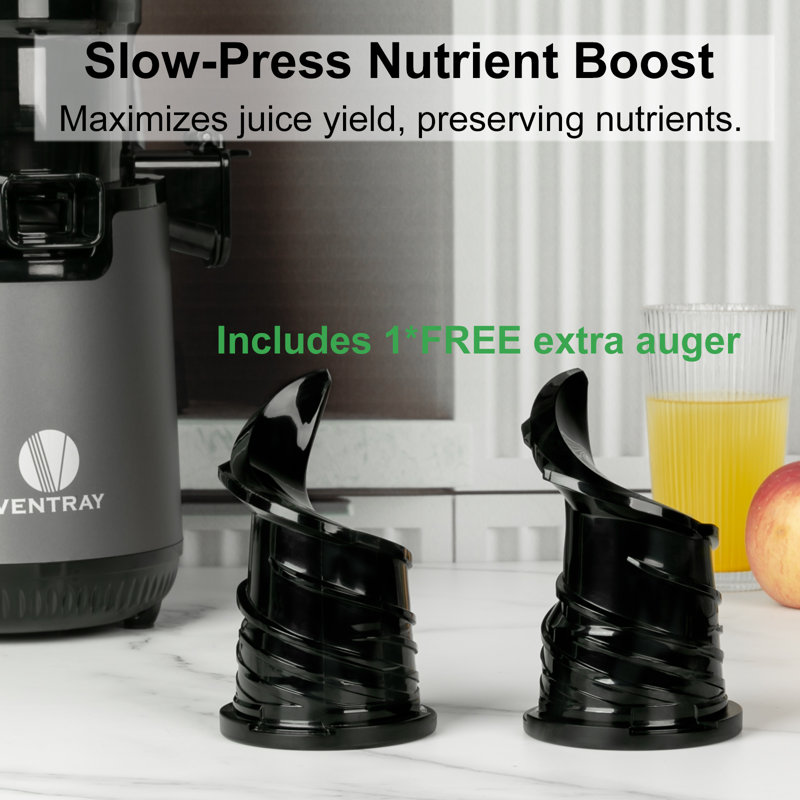 Ventray Slow Press Masticating Juicer, 5.1" Extra Large Feed Chute, Easy to Clean