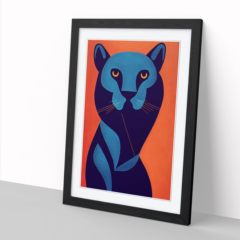 CAN-V0523-1733X Panther Painting Avant Garde - Wrapped Canvas Print, 34cm H x 25cm W x 2cm D, Walnut