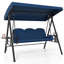 Balancelle de patio 3 places avec auvent avec coussins amovibles et support pour poches latérales-503035557-503035558