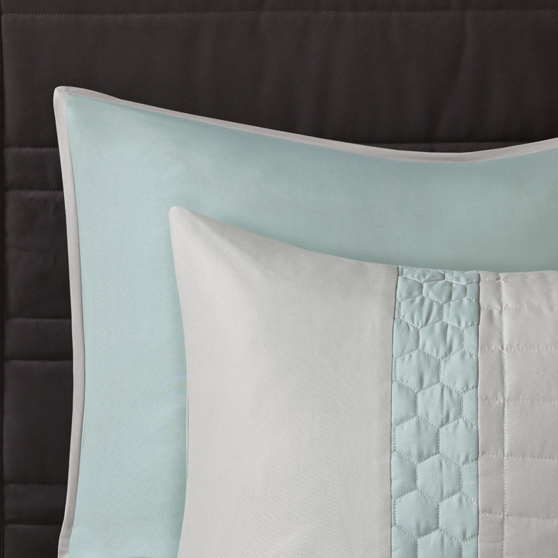 Ensemble d'édredon 8 pièces Tinsley, Édredon grand + 7 articles supplémentaires, Écume de mer, écume de mer