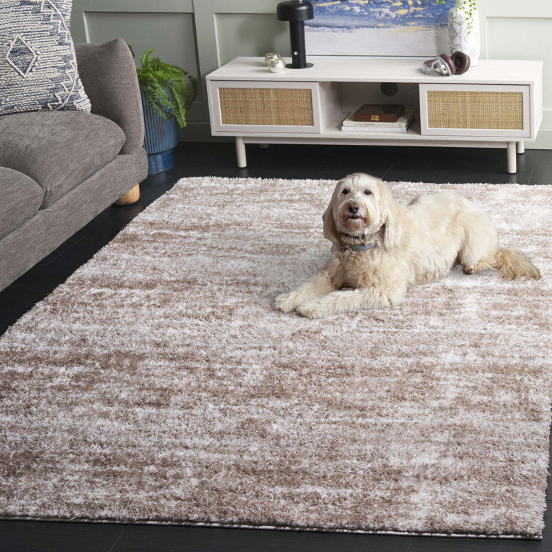 Tyerra Penelope Shag Performance Abstract Rug, Rectangle 5'3" x 7'6"