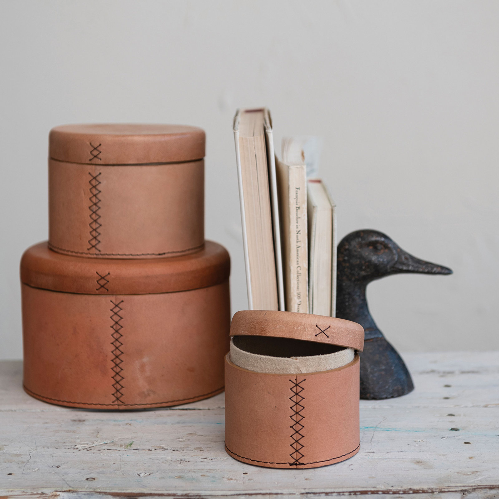 Cast Iron Duck Head Bookends, Black