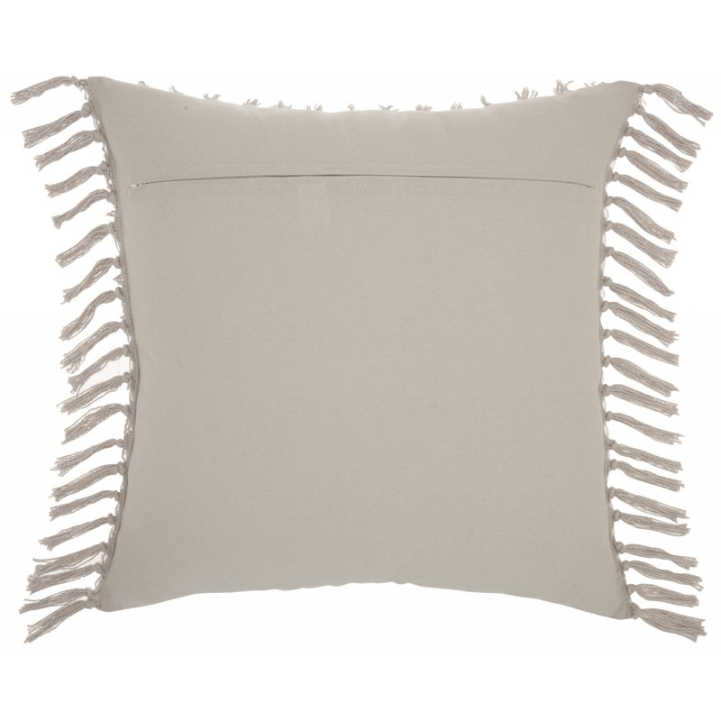 Coussin Tassel, Gris, H 5 po x l 20 po x P 20 po