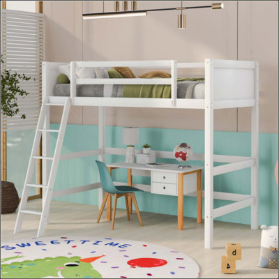 Wood Loft Bed With Ladder