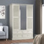 3 Door 4 Drawer Wardrobe With Mirror-1527793251