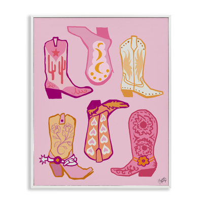 Cowgirl Boot Designs Giclee Art by Elizabeth Medley