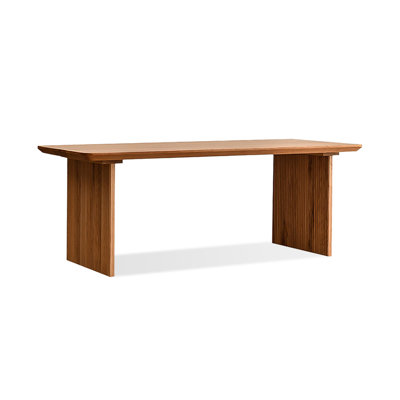 Modern  Burlywood Rectangular Solid Wood Dining Table