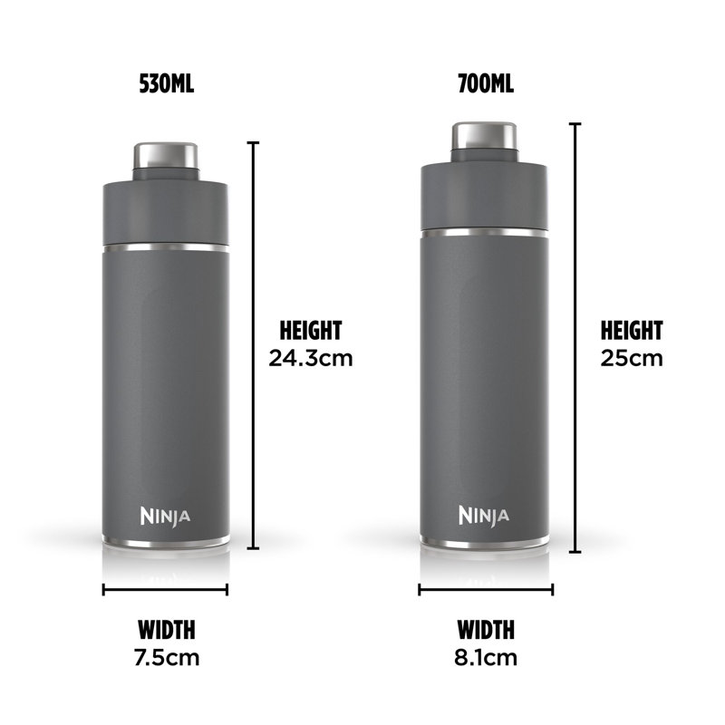 Ninja Thirsti 530 ml Travel Bottle DW1801EUUK, Grey