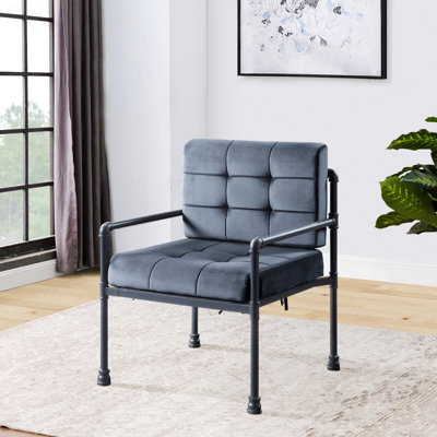 Chaise simple, fauteuil d'appoint à dossier coussiné, fauteuil