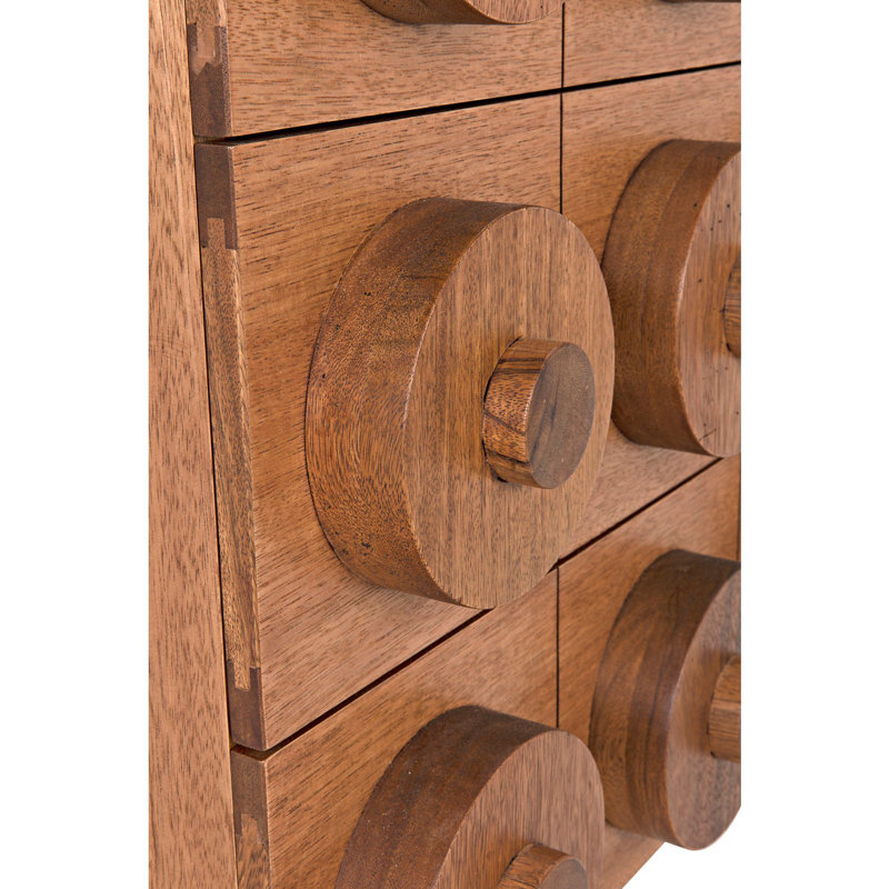 3 - Drawer Solid Wood Dresser, Dark Walnut