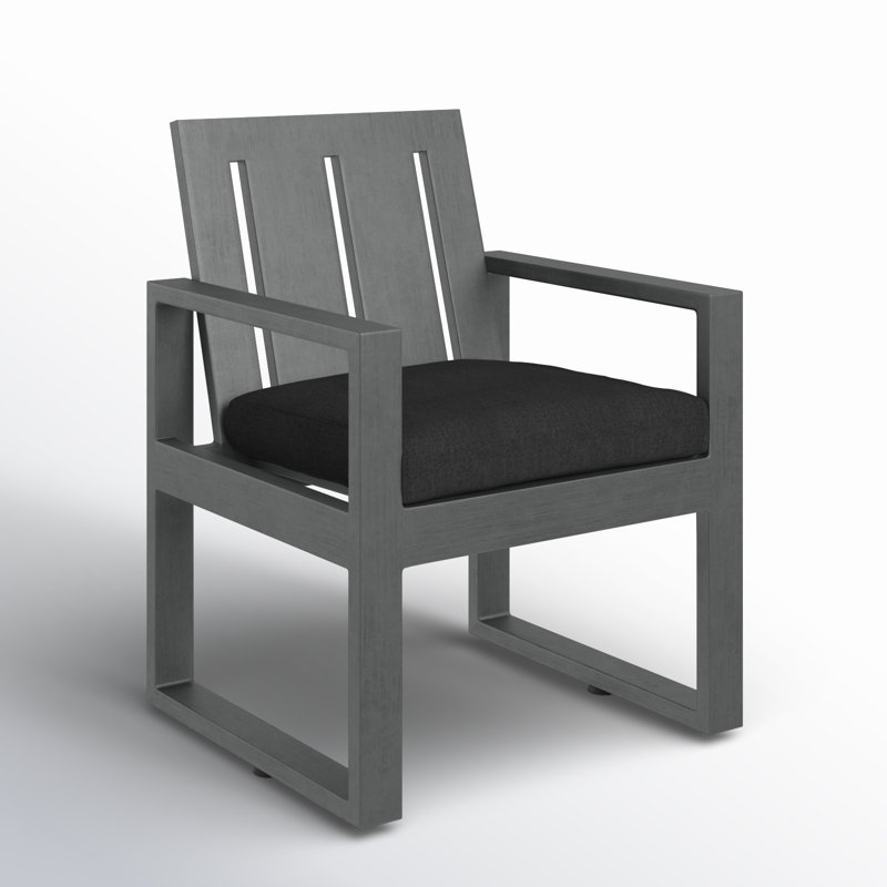 Redondo Outdoor Dining Armchair, Spectrum Carbon Sunbrella® Plainweave